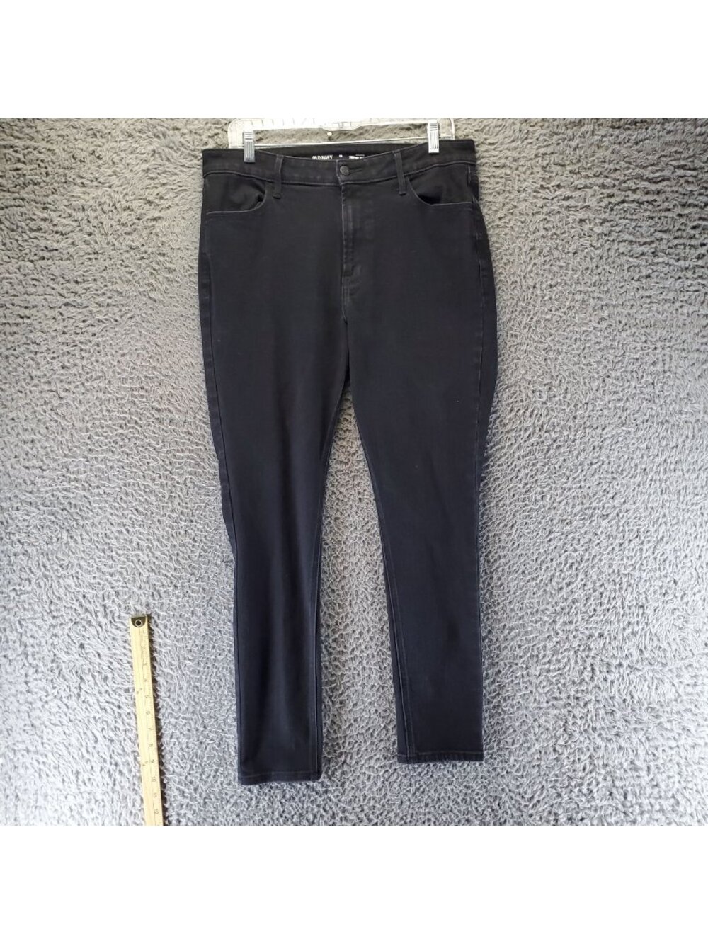 Old Navy Jeans Womens Size 12 Black High-Rise Super Skinny Cotton Blend Stretchy